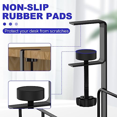 Under Desk Cable Management Tray No Drill Steel Tray Black - Image 7