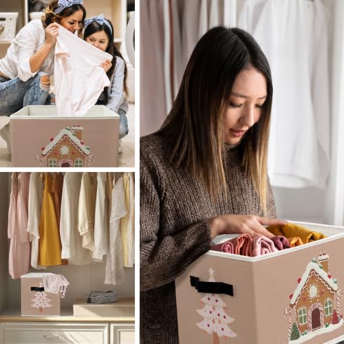 Christmas Gingerbread House Tree Storage Box Organizer Bins - Image 6