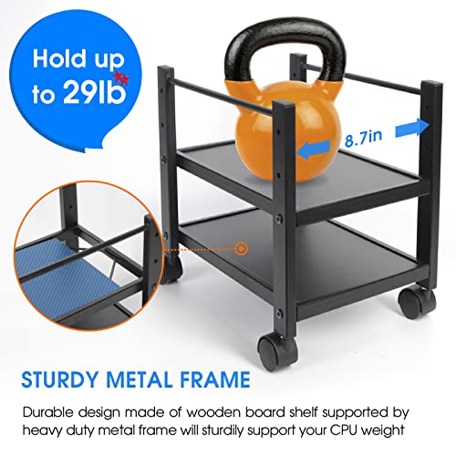 J JACKCUBE DESIGN 2 Tier Computer Tower Stand for Desktop CPU - Image 5