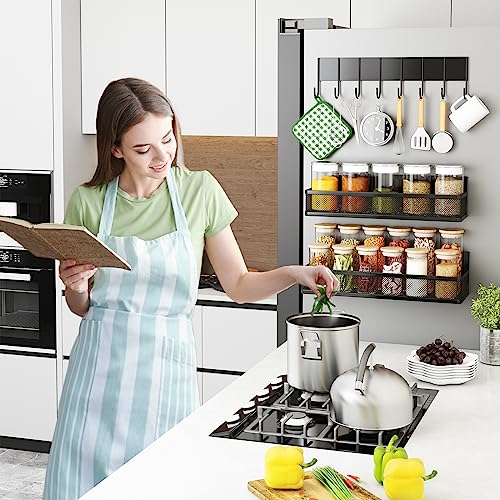 Aufworld Magnetic Spice Rack for Refrigerator, 3 Pack - Image 6