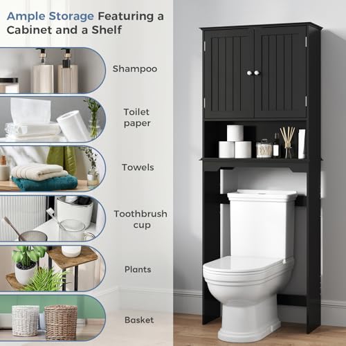 OLIXIS Over the Toilet Storage Cabinet, Bathroom Shelves - Image 4
