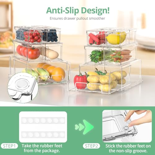 damynuo 14 Pack Clear Fridge Organizer with Lids and | All Products - Image 5