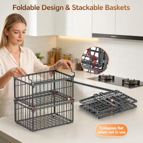 Freezer Organizer Bins, 3 Pack Enlarged Baskets for 5-9 - Image 7