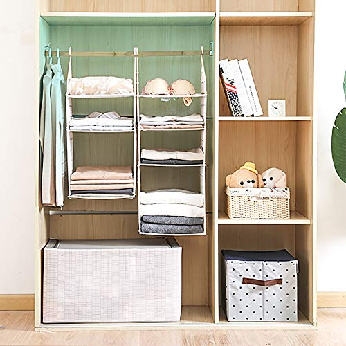Plastic Hanging Closet Organizer, Folding Wardrobe Storage Rack - Image 5