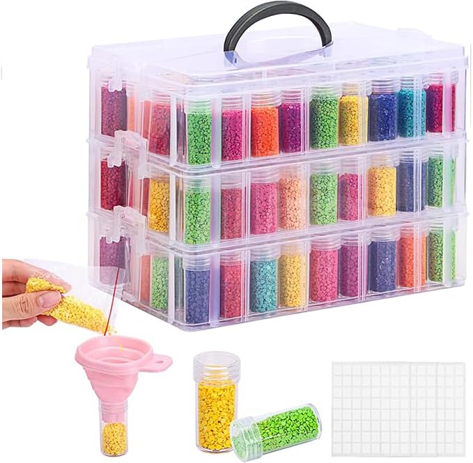 3-Tier Diamond Painting Storage Container, 150 Slots - Image 1