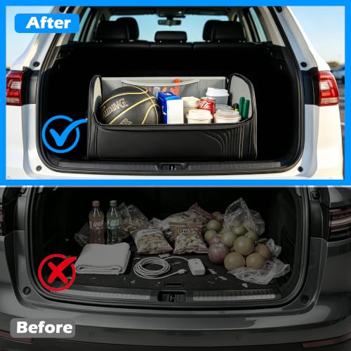TOPABYTE Car Trunk Organizer with Lid Capacity Collapsible - Image 5