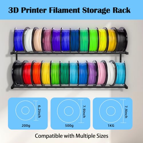 Upgrade 3D Printer Filament Storage Rack - Holds 24 Rolls - Image 6