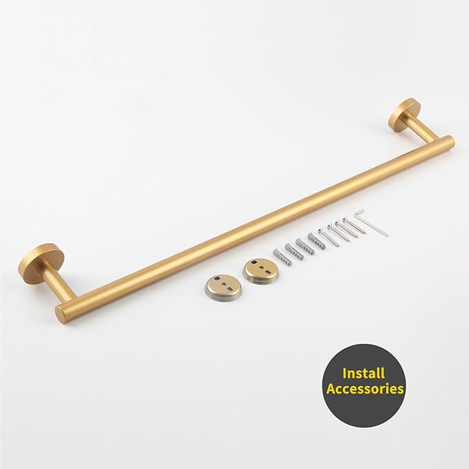 Bathroom Towel Bar — 24" Gold Stainless Steel