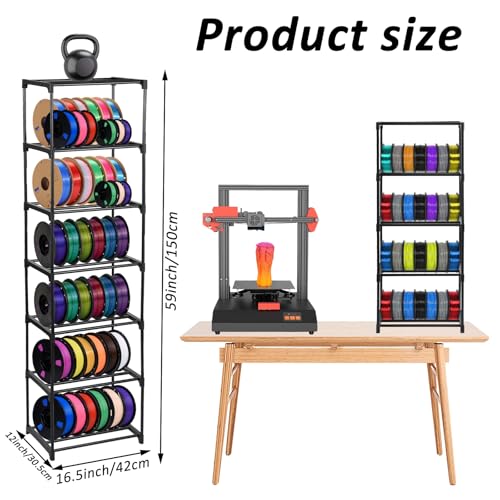 FMOACEN 7-Tier Modular 3D Printer Filament Storage Rack - Image 4