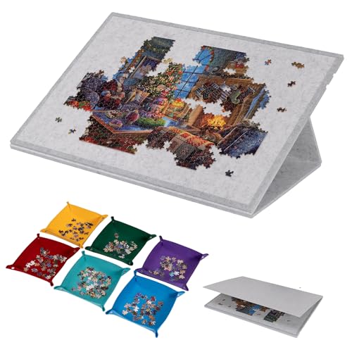Lavievert 1500 Piece Tilting Puzzle Board with 6 Sorting Trays - Image 2