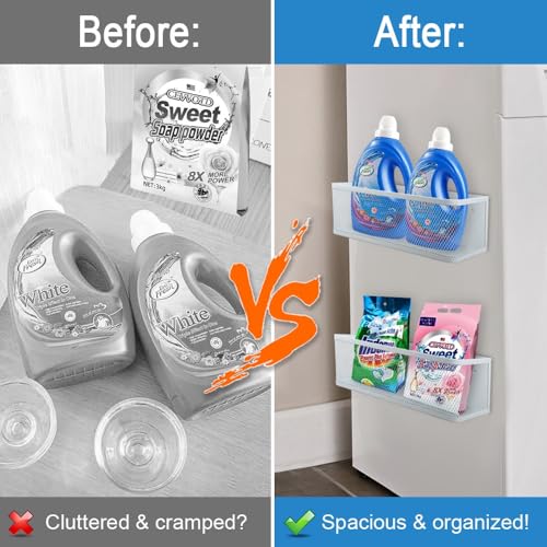 Picowe Magnetic Laundry Organizer, Large Magnet Basket - Image 4