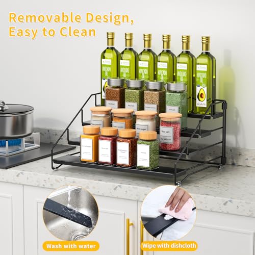 4 Tier Spice Rack Organizer for Cabinet, Depth | Spice Racks & Pantry - Image 5