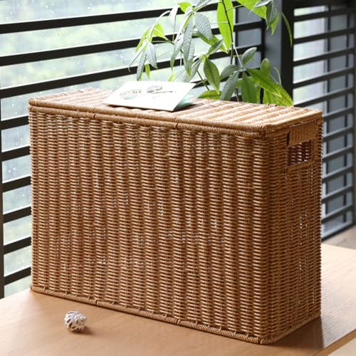 OSALADI Woven Basket with Lid and Handle 14.96 X 10.62 X 5.90 - Image 3