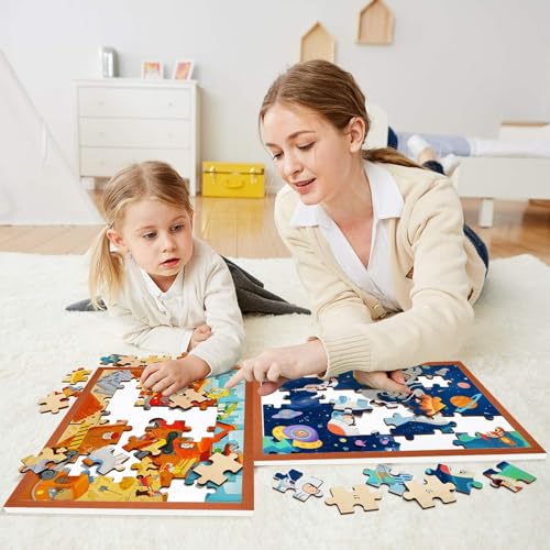 Toyvian Jigsaw Puzzle Mat, 60x40cm Foldable with Frame - Image 3
