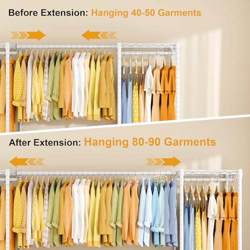 Heavy-Duty Garment Rack, Adjustable Clothing Racks Hanging - Image 6