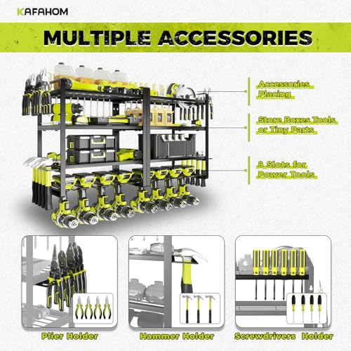 Power Tool Organizer, 8 Drill Holder Wall Mount - Image 6