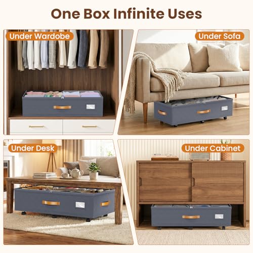 Budding Joy 80L 2 Pack Adjustable Under Bed Storage - Image 8