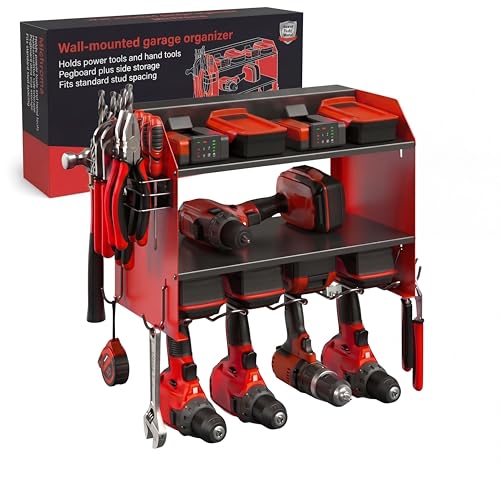 Power Tool Organizer Wall Mount, Drill Storage Rack, Pegboard - Image 2