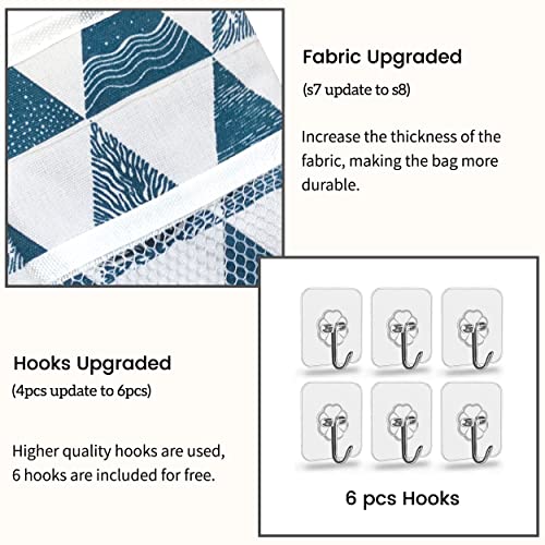 Kanrichu 3pcs Large Wall Hanging Organizer Bag, Linen - Image 6