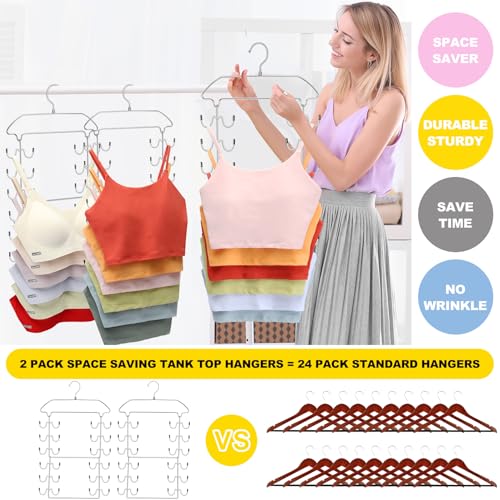 2 Pack Tank Top Hanger Space Saving, 360° Rotating Closet - Image 5