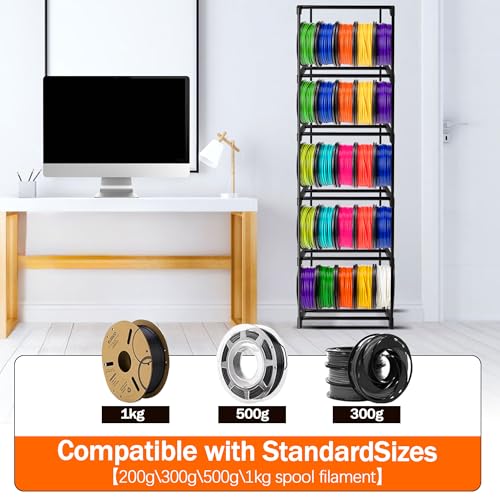 8-Tier 3D Printer Filament Storage Rack – Heavy-Duty Metal - Image 6