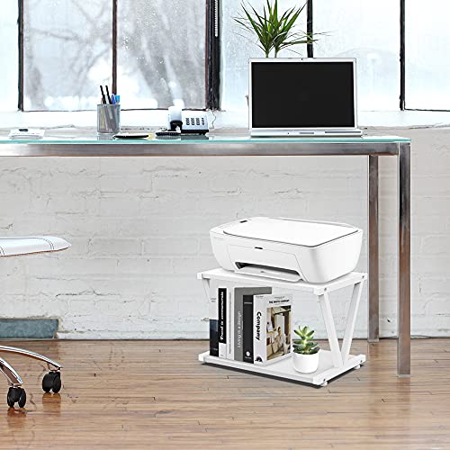 VEDECASA Retro Desktop Printer Stand,2 Tier Wood Printer Shelf - Image 4