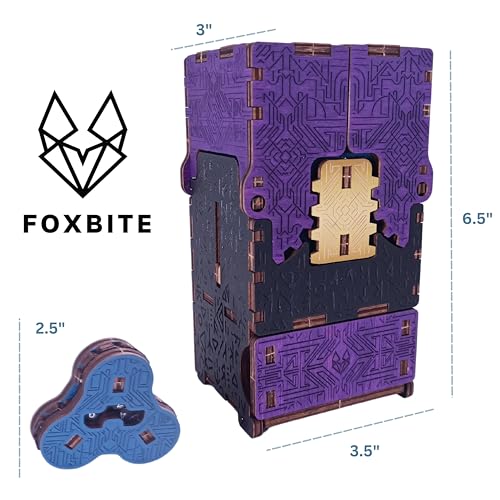 FOXBITE Card Deck Case for Trading Cards, Wood Puzzle - Image 4