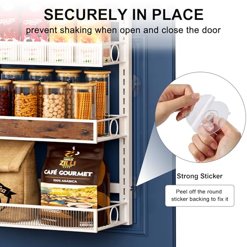 8 Tiers Pantry Door Organizer Spice Rack, 2-IN-1 Wall - Image 6