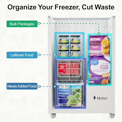 Chest Freezer Organizer - Stackable for 3.5 Cu.ft Freezer, 3 Pack - Image 5