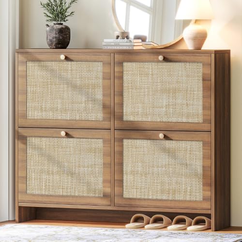 Nicetree Shoe Cabinet Storage for Entryway, 4-Flip Drawer - Image 2