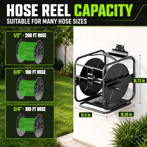 SPECILITE Garden Hose Reel holds 100-200 FT Hoses, Upgraded Guide - Image 3