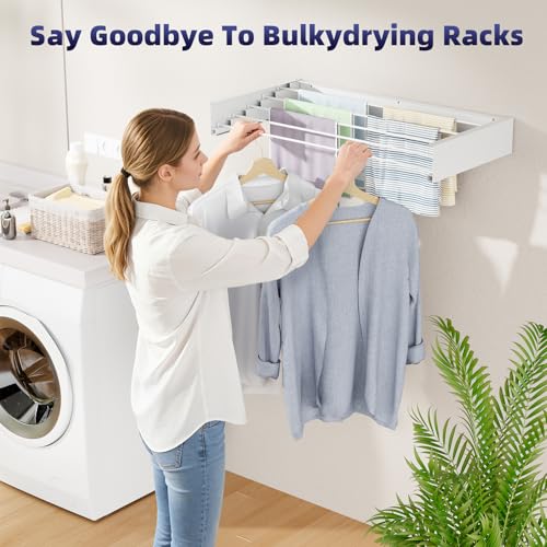 Wall Mounted Drying Rack, 23.6" Foldable Clothes Drying - Image 4