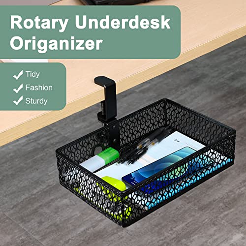 ROSYLINE Under Desk Storage Basket Hanging Drawer Tray - Image 3