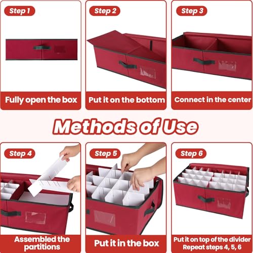 BlessedSeason Christmas Ornament Storage Box -Stores Up - Image 6