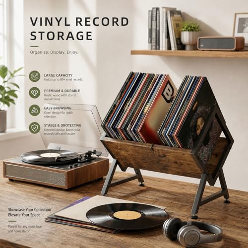 Vinyl Record Storage Holder, Space-Saving Album Organizer - Image 5