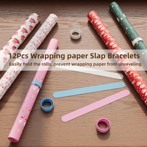 Gift Wrapping Paper Organizer&Storage Cart with Slap Bracelets - Image 5