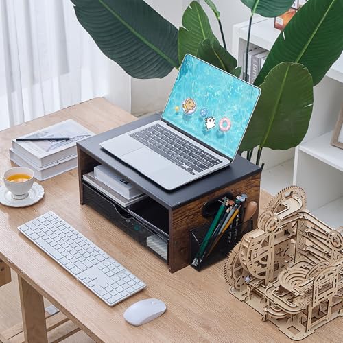 Printer Stand,Desktop Printer Stand with 2-Tier Storage Shelves - Image 7
