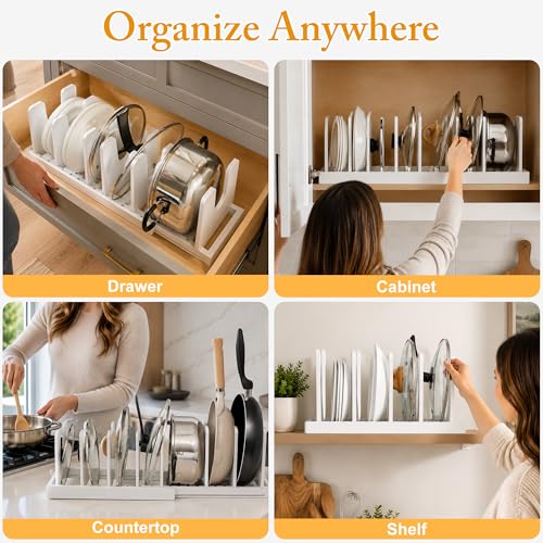 MinBoo Bamboo Expandable Pot Lid Organizer, Pot and | All Products - Image 7