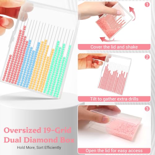 twivah 27PC Diamond Art Storage Containers, Diamond - Image 4