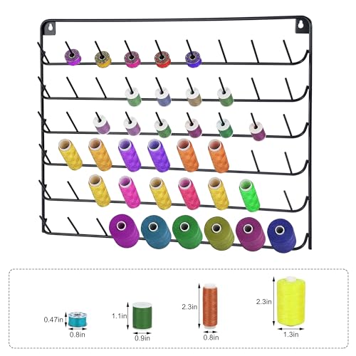 4 pack thread holder wall mount，54 spools sewing thread - Image 4