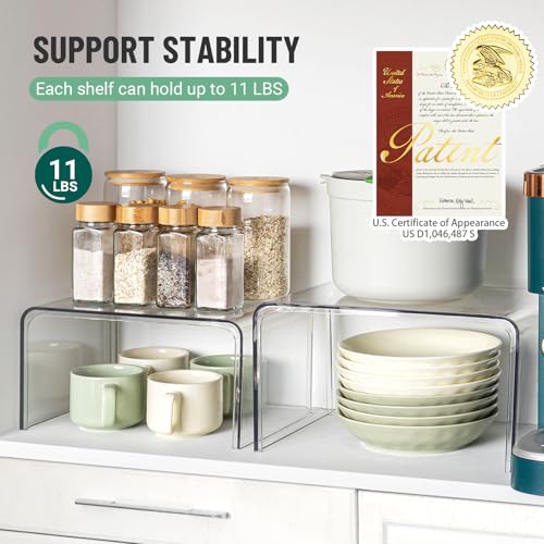Bobomoment Clear Cabinet Organizer, Stackable Shelf - Image 7