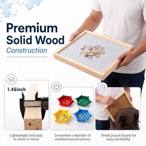 Small Tilting Puzzle Board, Natural, 15.75 x 11.81 Inches - Image 4