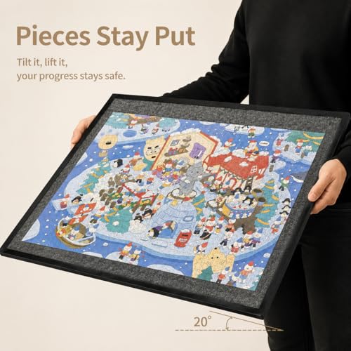 Puzzle Board for 1000 Pieces, 4 Sorting Trays & Protective Cover - Image 7