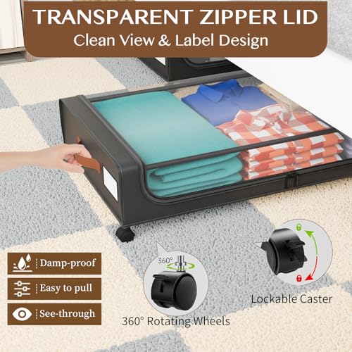 Under Bed Storage with Wheels, UnderBed Storage Containers - Image 5