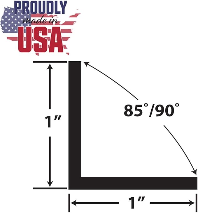 Outwater Plastics 1936-Wh White 1 X 1 X 7/64 (.100) Inch Thick Styrene Plastic Even Leg Angle Moulding 36 Inch Lengths (Pack of 4)