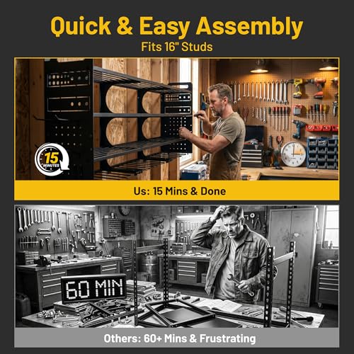 Large 49.8" Power Tool Organizer Wall Mount, 4-Tier - Image 6