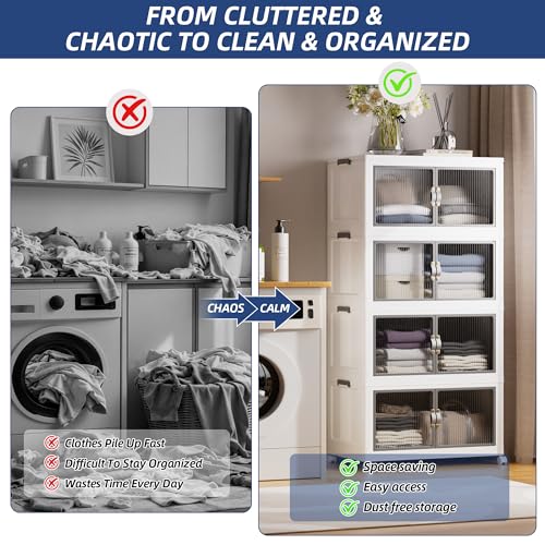 SAILUN 580Qt Stackable Storage Bins,Storage Cabinet Drawer - Image 3