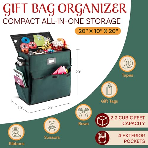 Wrapping Paper Storage Center - Portable Gift Wrap Station - Image 3