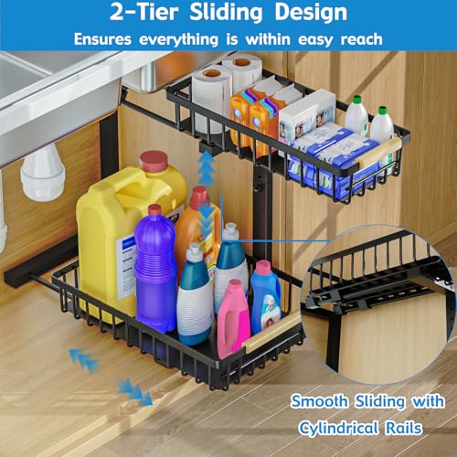 2Pcs Under Sink Organizer, 2-Tier Pull Out Under Sin | All Products - Image 4
