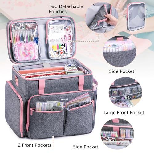 AMOIGEE Large Craft Bag Organizer for Scrapbooking, Sewing - Image 5